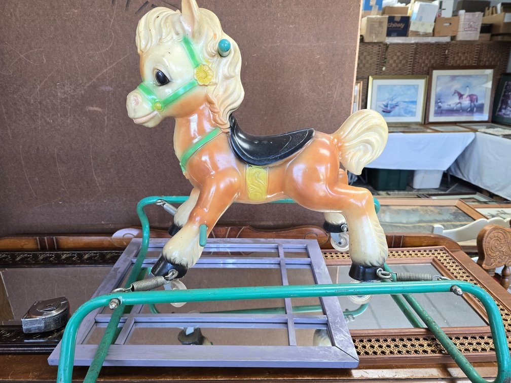 1950's Child's bouncing and rolling pony
