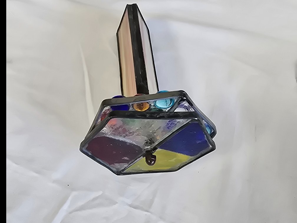 Kaleidoscope, slag glass sides