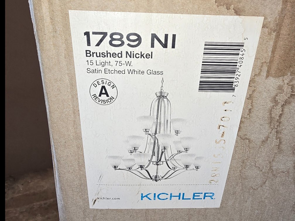 Kichler chandelier, NEW IN BOX