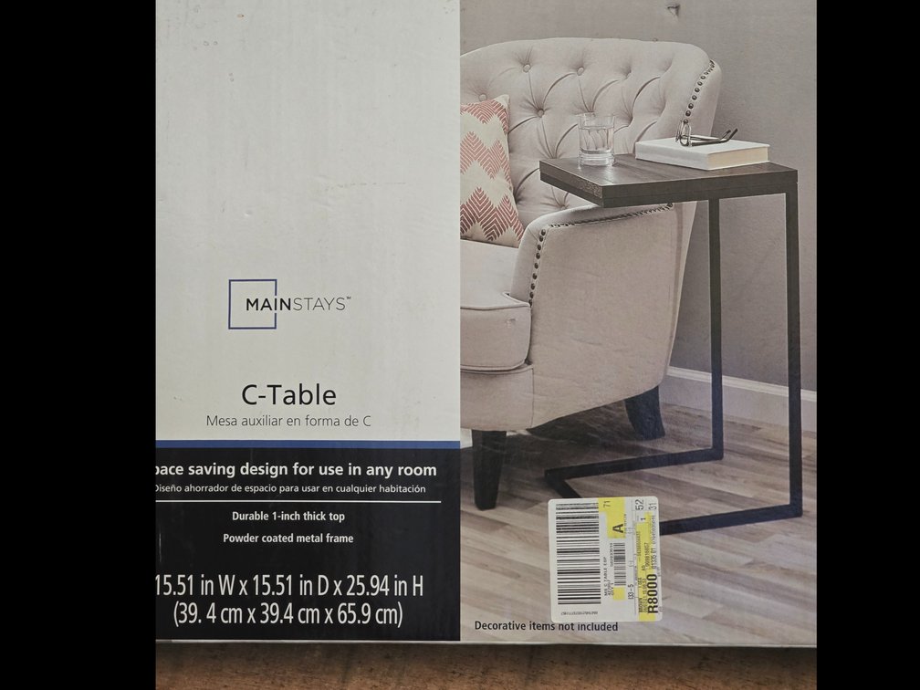 C table,  New in box black