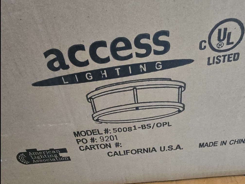 2 ACCESS LIGHTS, flush ceiling mount