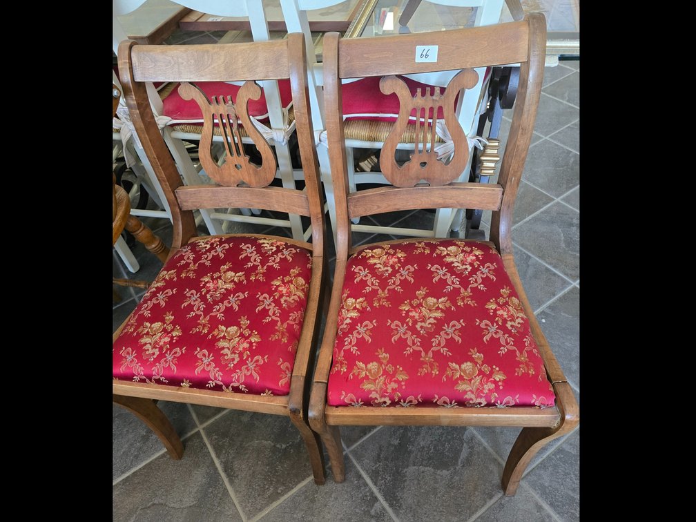 2 fiddleback chairs