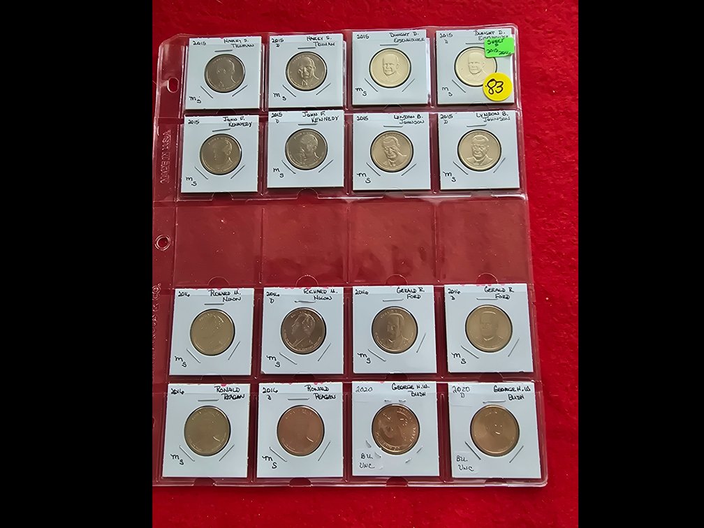 Presidential gold one dollar coins, 2015-2016, 2020