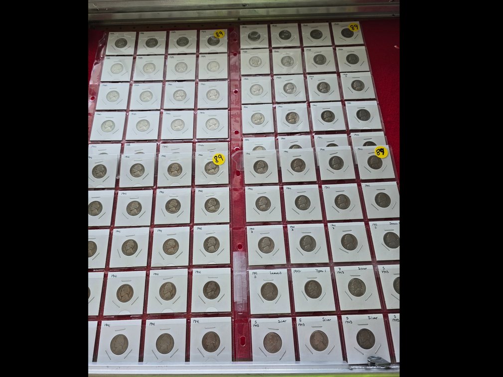 Nickles 1939- 1943 some silver