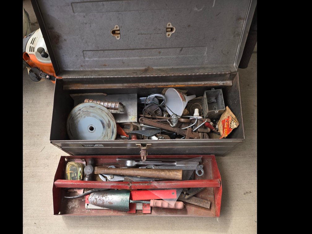 Metal toolbox and all tools