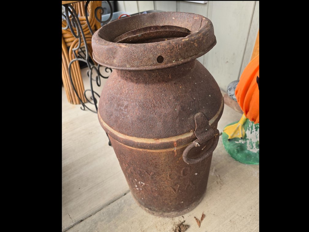 Vintage milk can, Roanoke Va