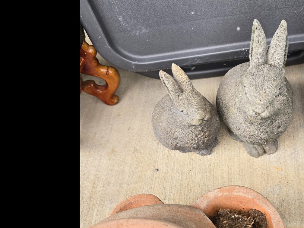Pair small porch rabbits