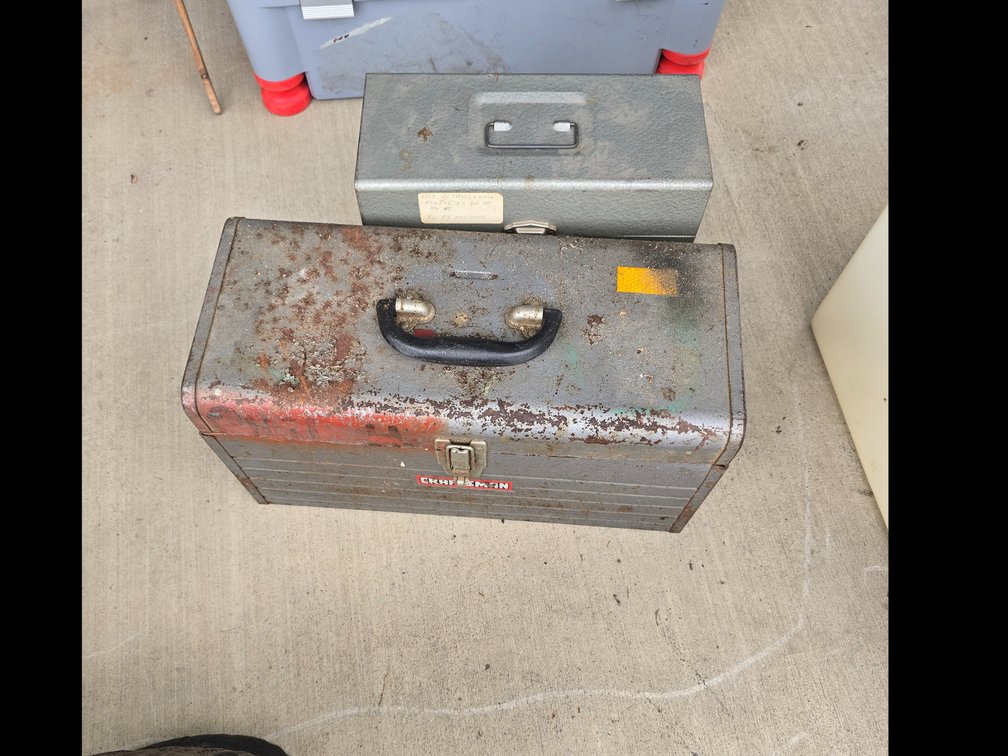 Two metal tool boxes
