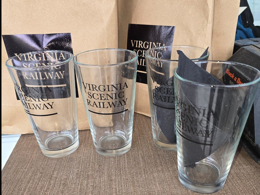 4 virginia scenic railway glasses