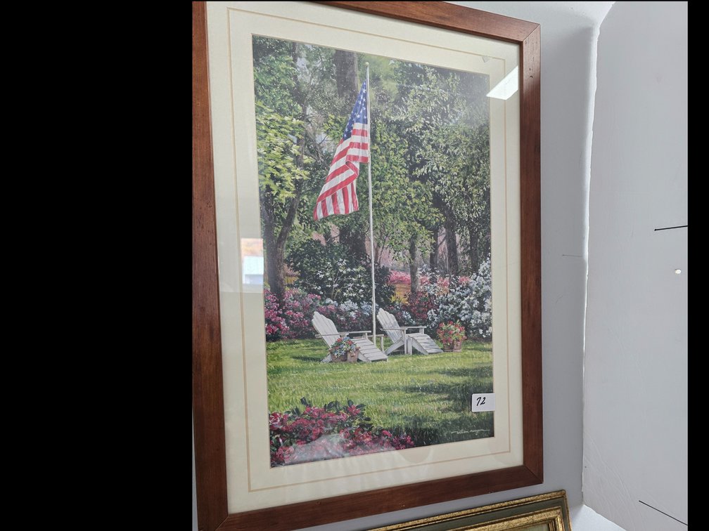 Framed and matted america's garden print
