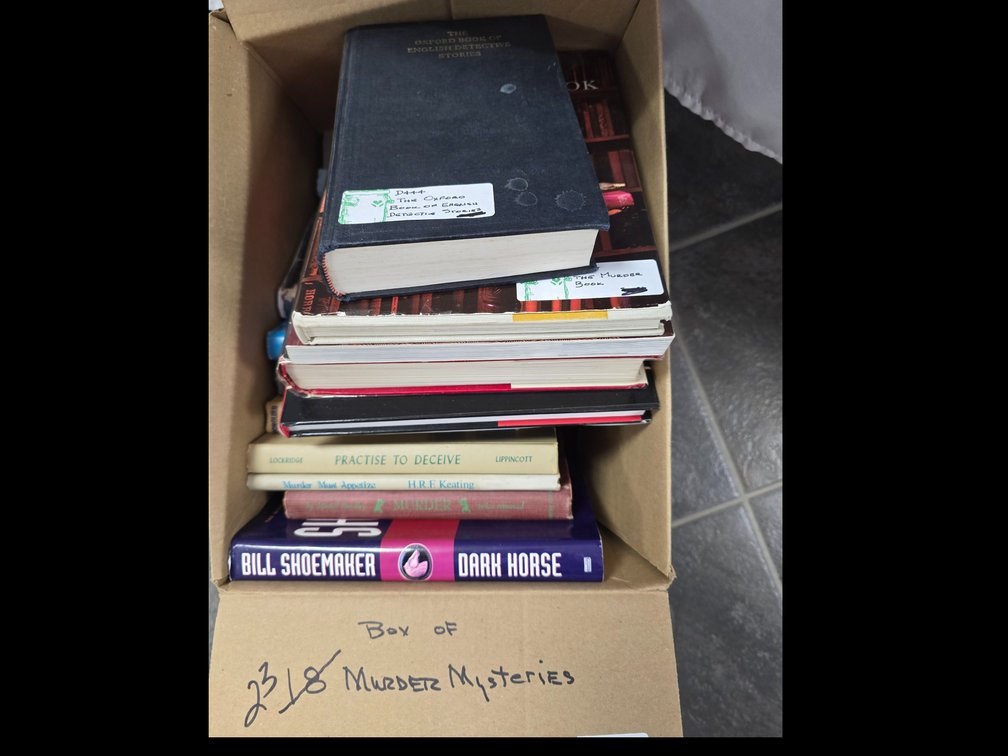 Box of twenty three murder mystery books