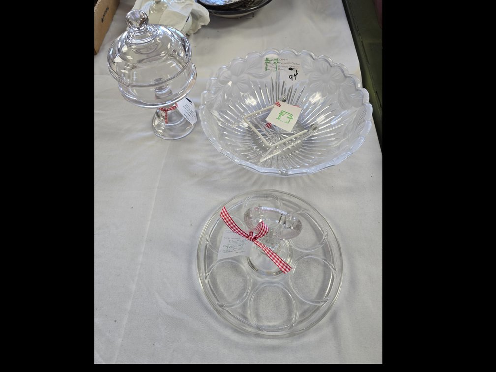 Frosted glass and other glass pieces