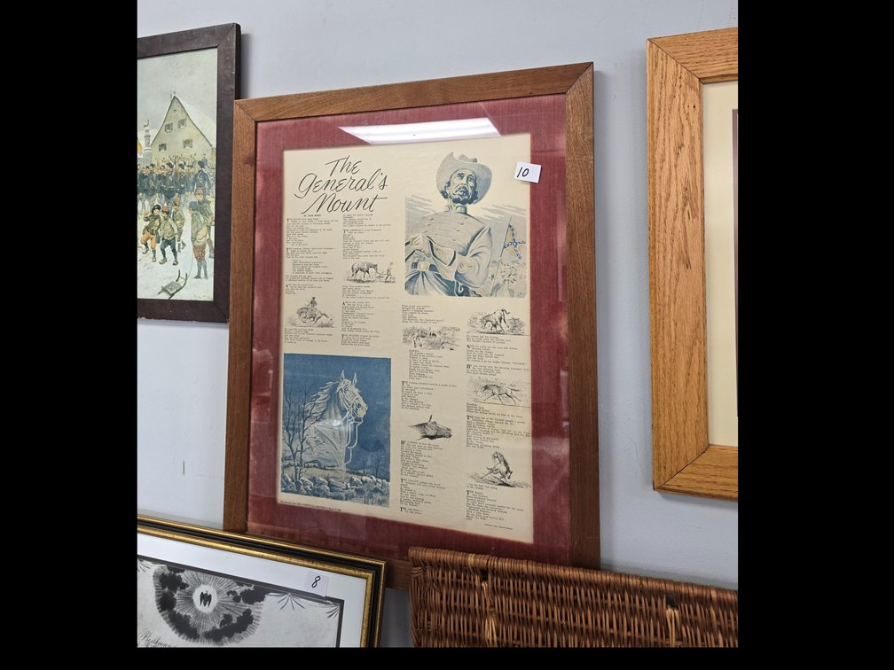 Framed poem of The Generals Mount