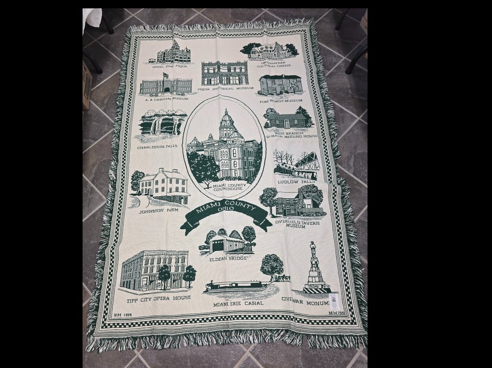 Original Organizational coverlet. From Miami County, Ohio.l