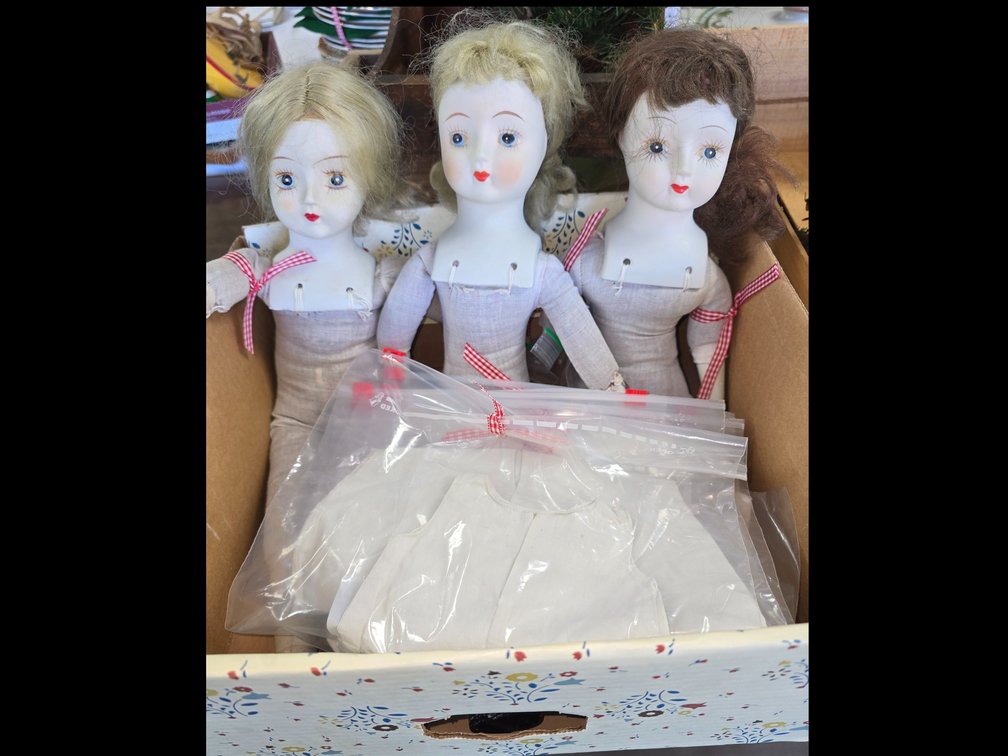 Beautiful handPainted porcelain dolls with cloth bodies