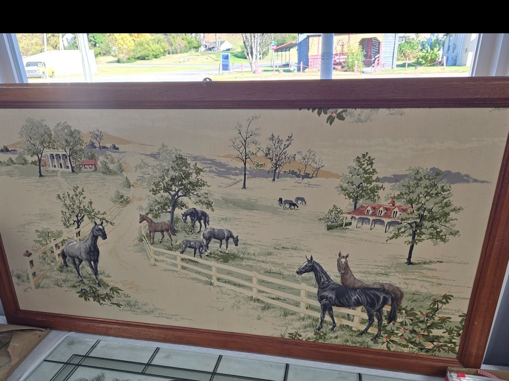 3D horse picture and frame. 
