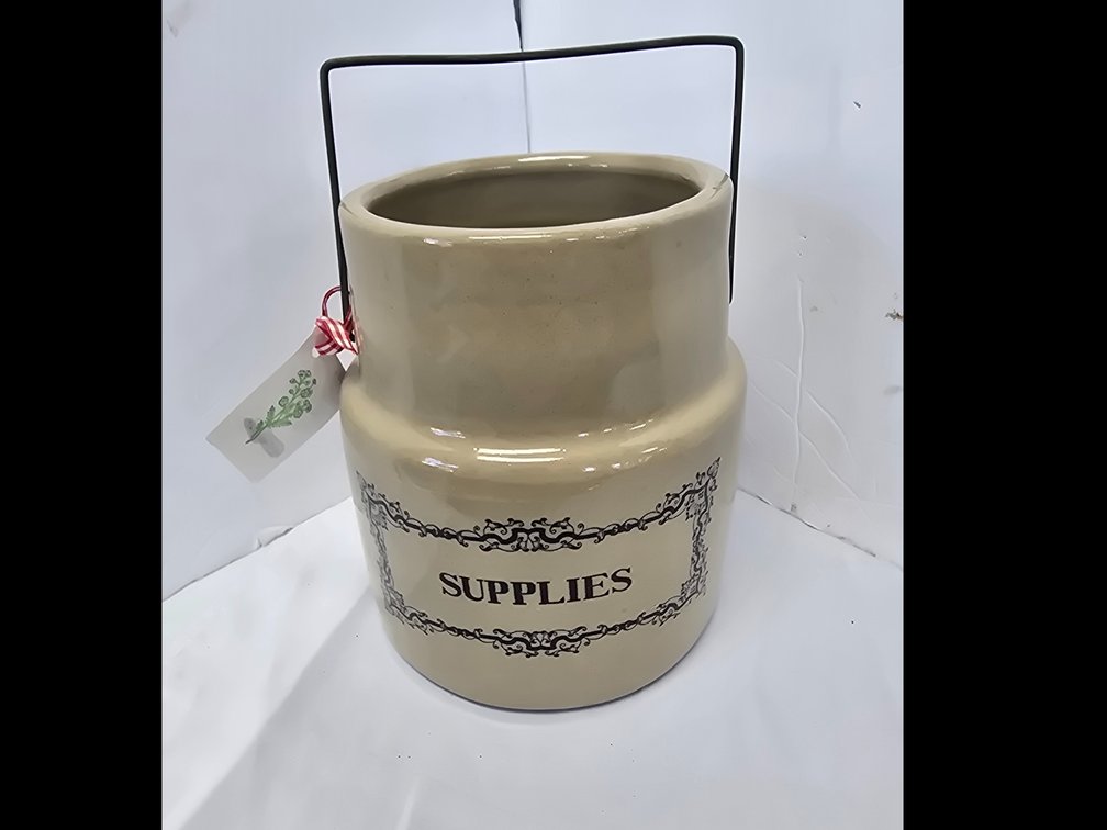 Supplies crock for your kitchen or craft room