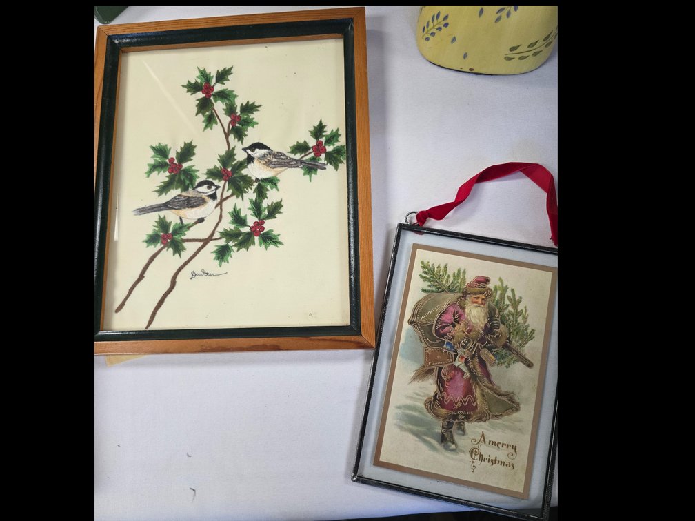 To winter framed, chickade's are needlepoint