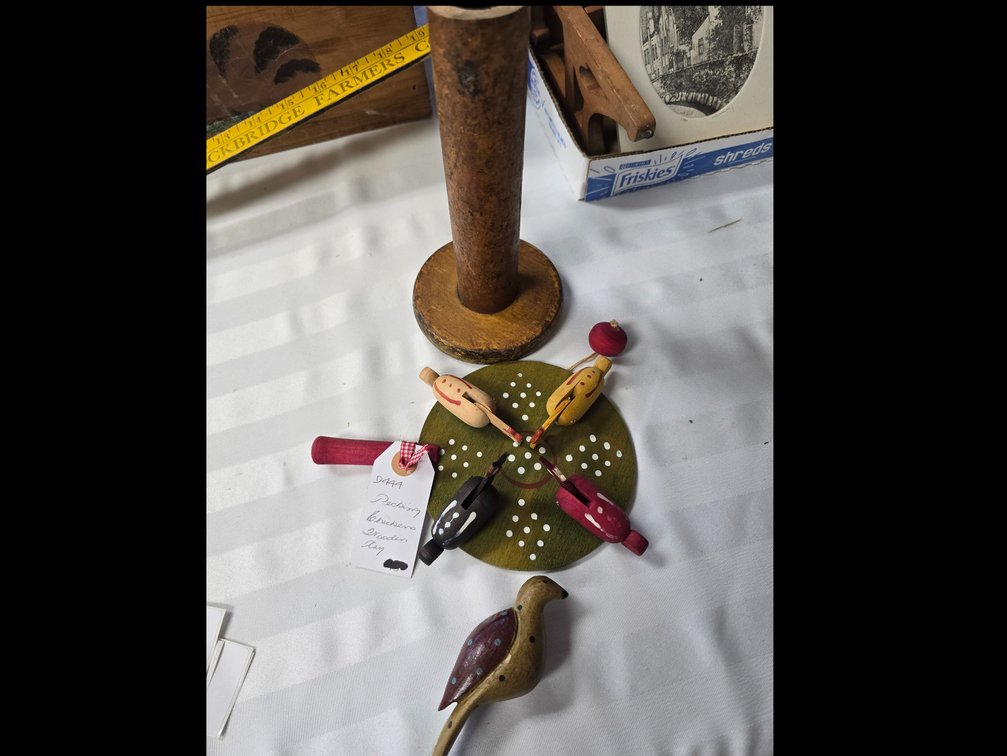 Picking chickens, wooden toy and other wooden primitives