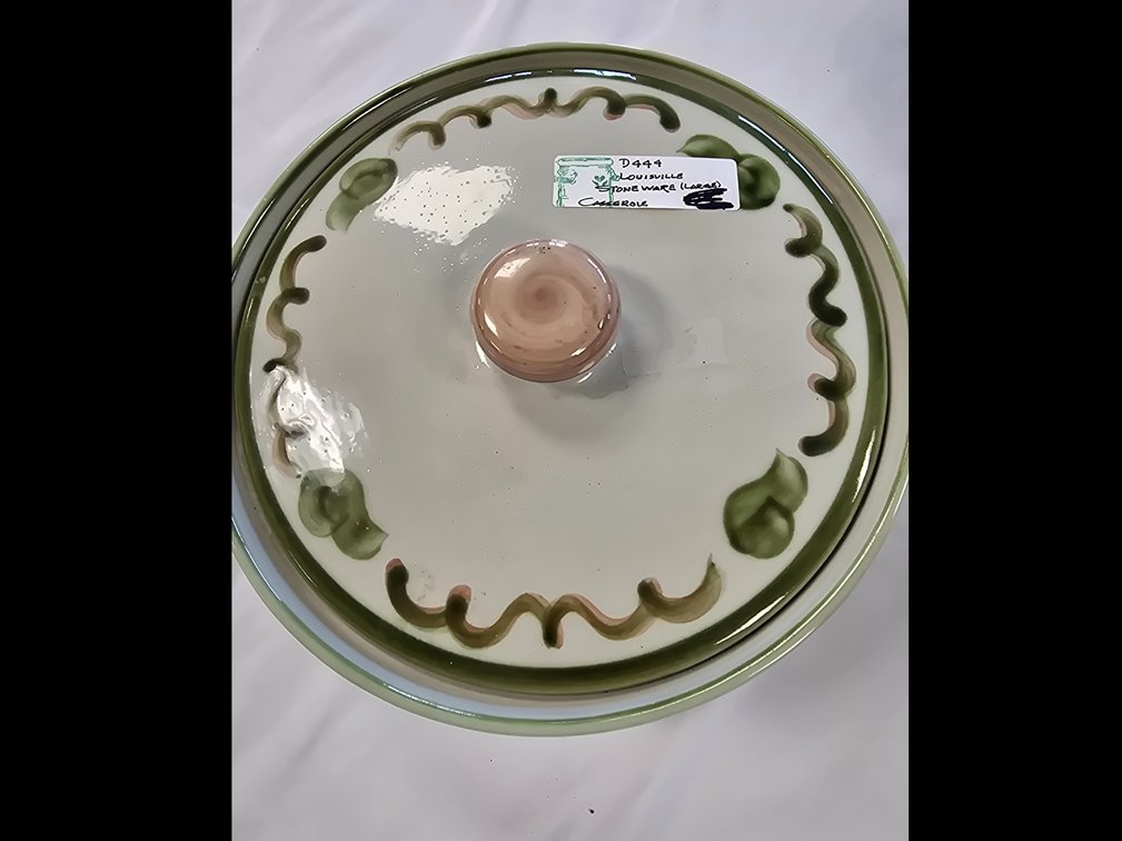 Louisville stoneware, casserole with sm. Chip repaired 