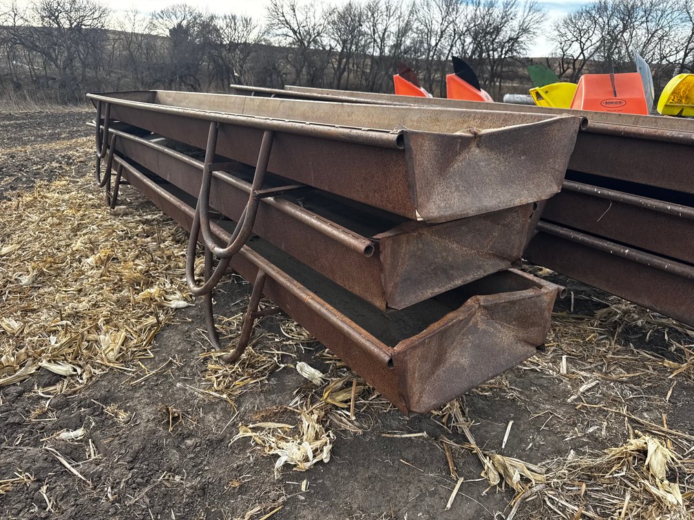(3) 20ft. Steel Feed Bunks