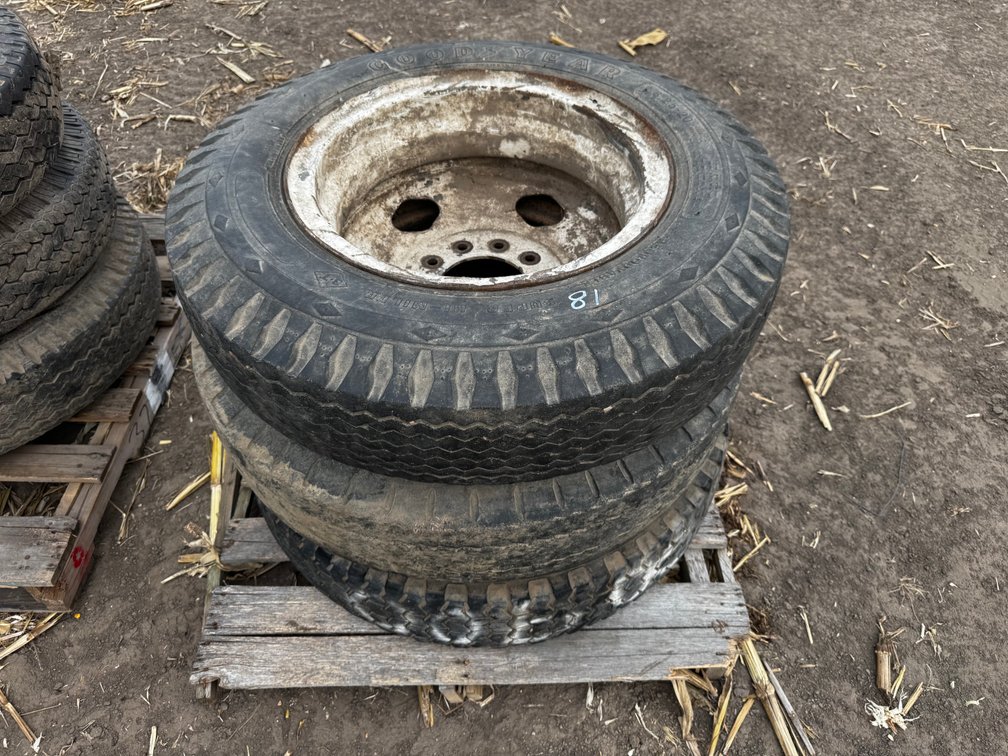 (3) 8.25-20 Tires & Rims