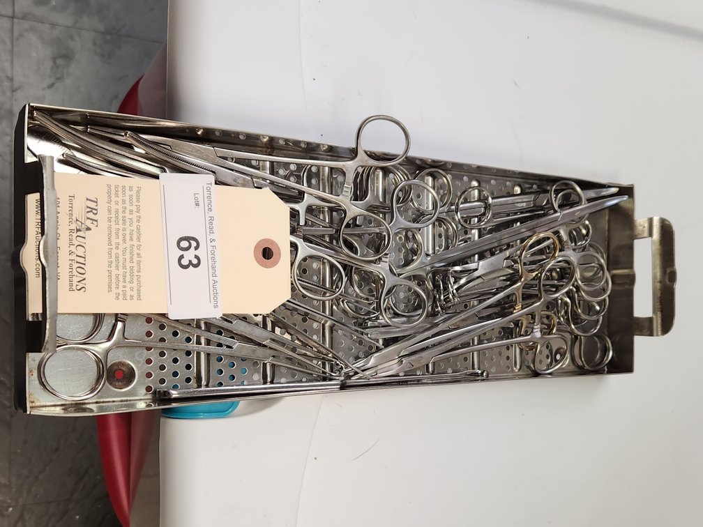 Surgical instruments in stainless tray
