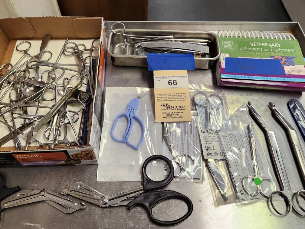 Assorted surgical items & identifier book