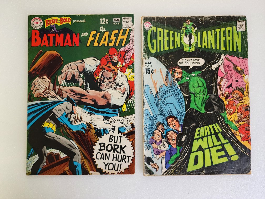 Vintage Batman and Flash and Green Lantern