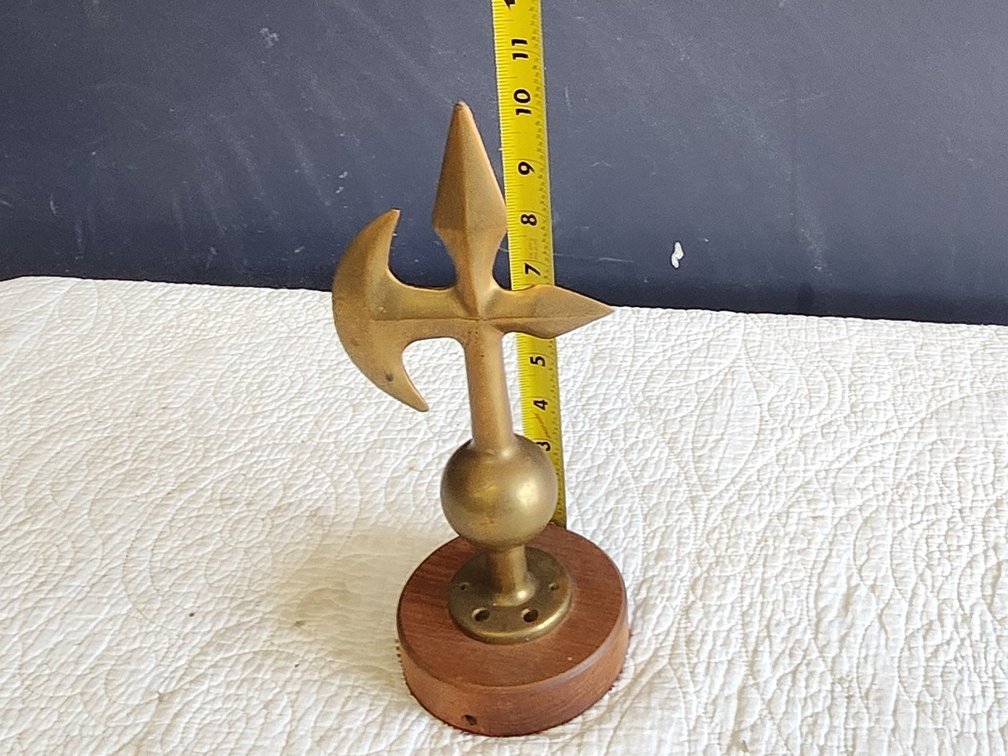 Brass Ceremonial Halbert Spear Finial  