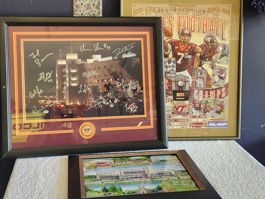 VT- Hokies Autograph Collection - (4) framed pieces