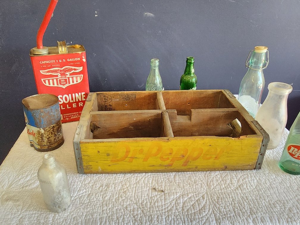 Antique Esso Oil & Bottle Crate