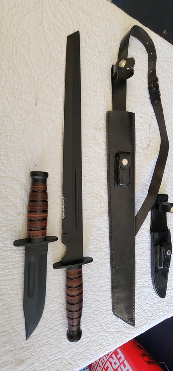 Machete & Knife- US1942 matching military set