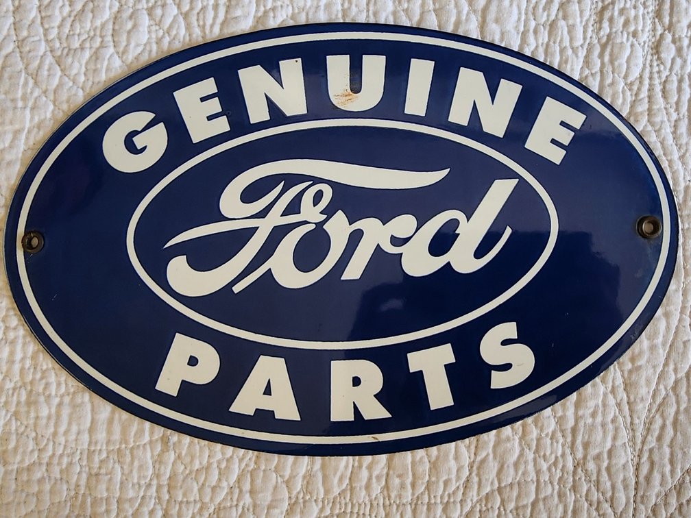 Ford Pump Plate- Porcelain