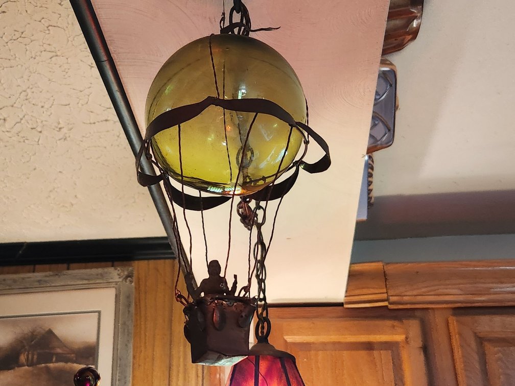 Metal/glass balloon decoration- handmade 