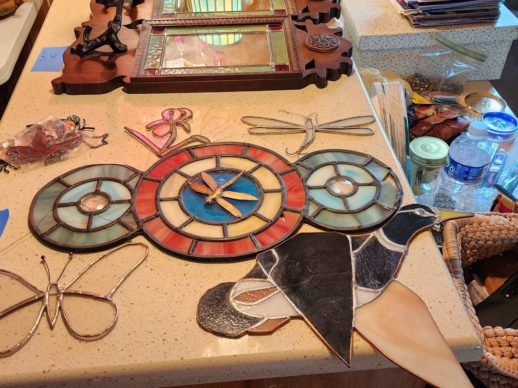 Stained glass - set of five handmade