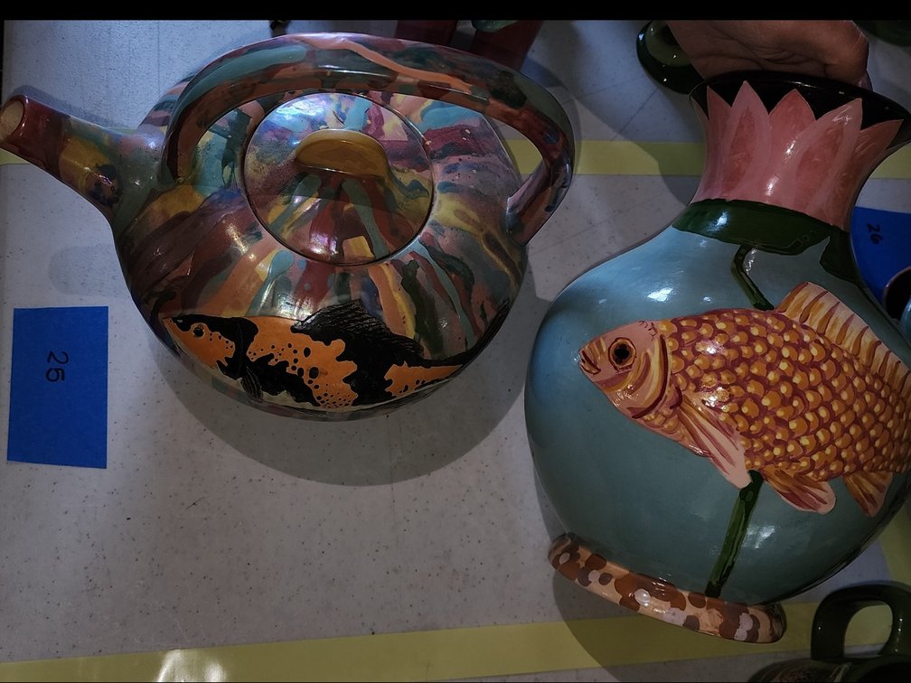 Fish pottery by W.L. Johnson
