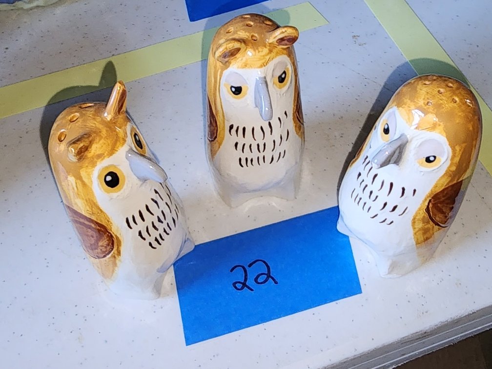 Salt and pepper shakers by W.L. Johnson