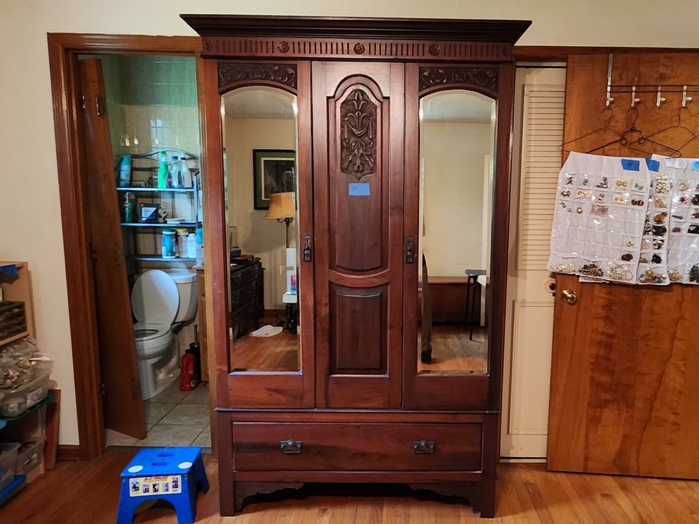 Antique wooden wardrobe 