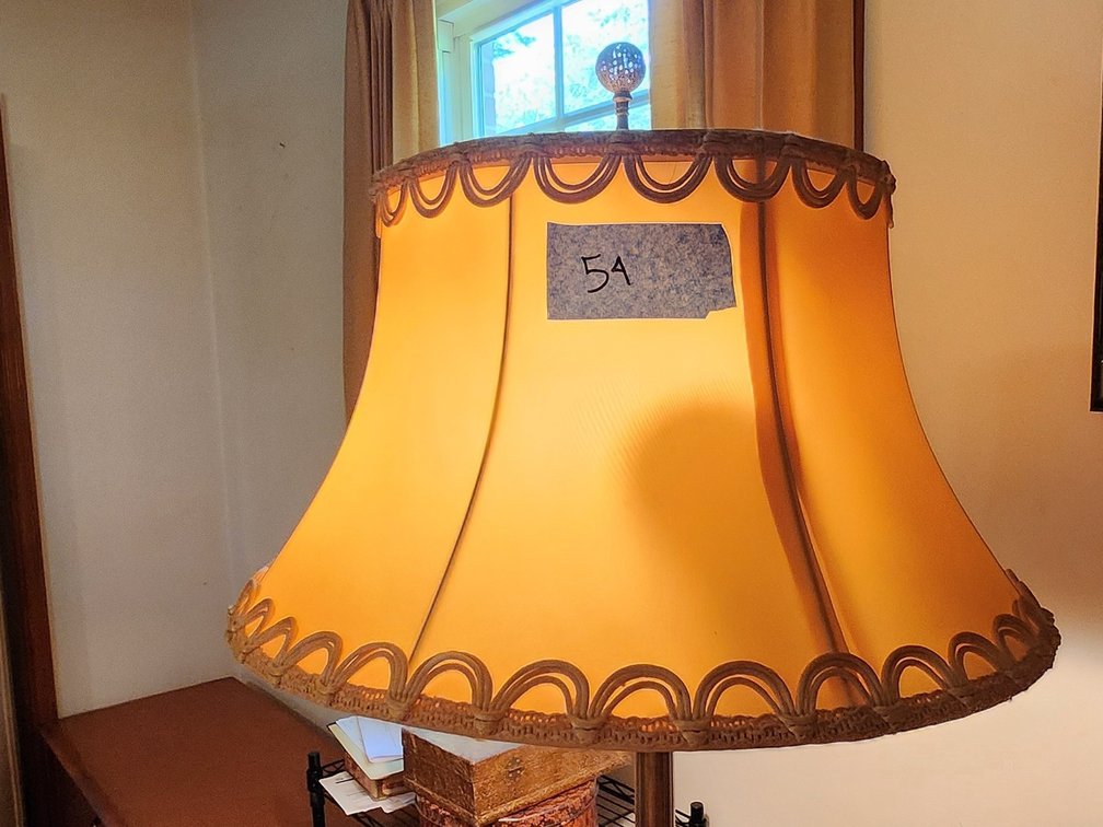 Bronze colored floor lamp