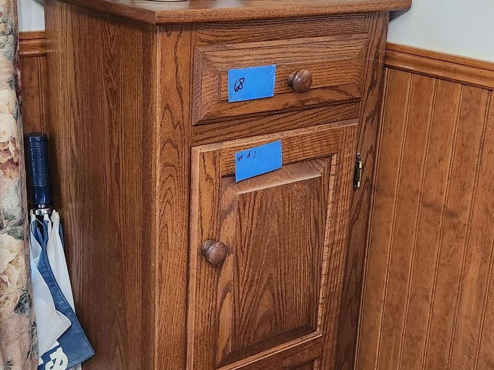 Wooden cabinet with drawer