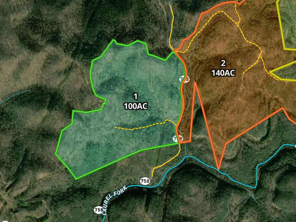 Tr.1: 100 Acres. Bidding is PER ACRE