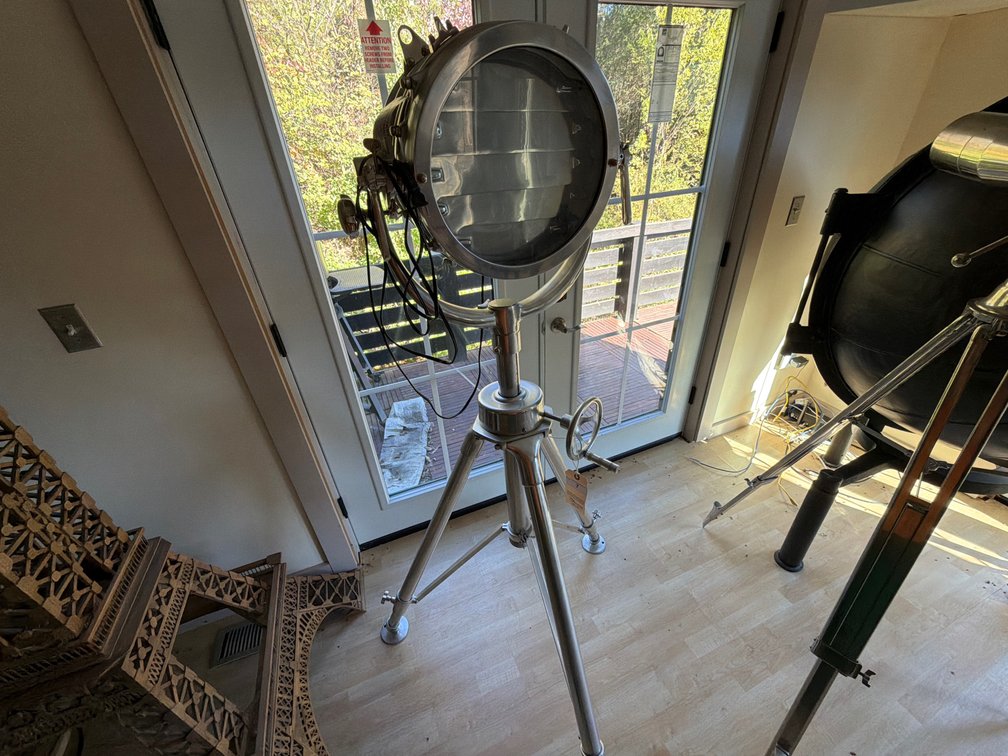 Naval Signal lamp style lamp on tripod