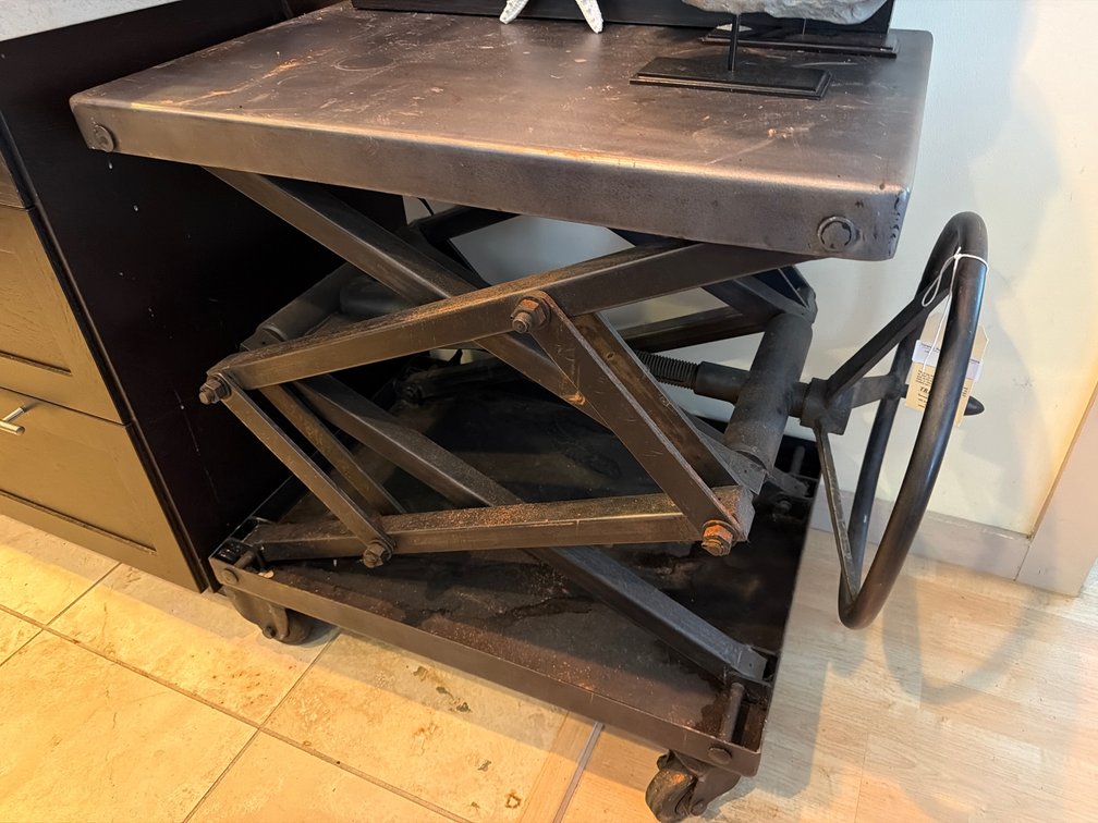 Restoration Hardware Scissor Lift Table
