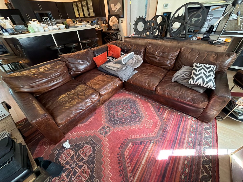 Restoration Hardware Maxwell Leather Sectional