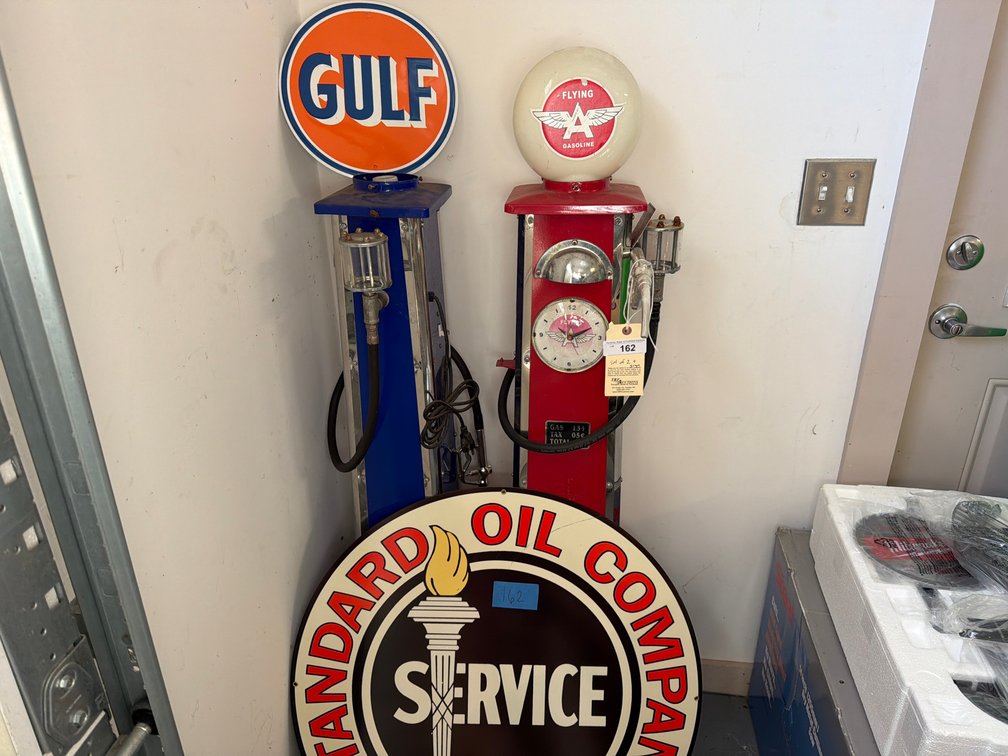 Antique Gas Pumps replicas and Sign