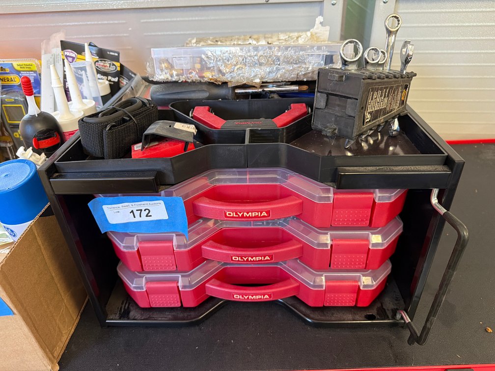Olympia Organizer, Screw and Bolt Set, and Tools