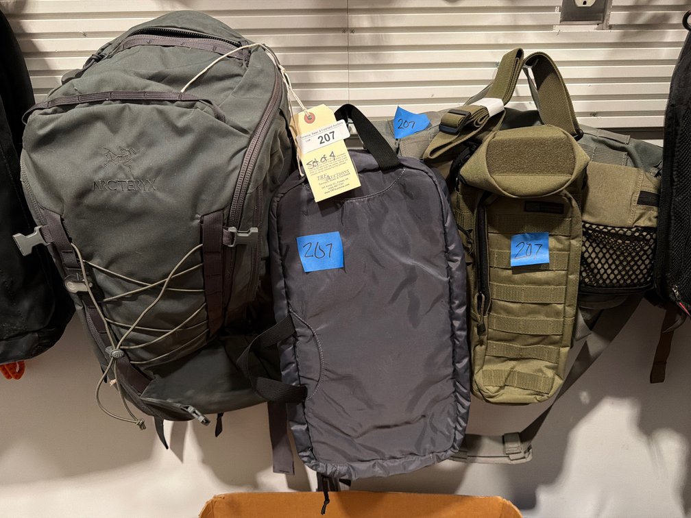 Backpack, compact bags, and side-bag