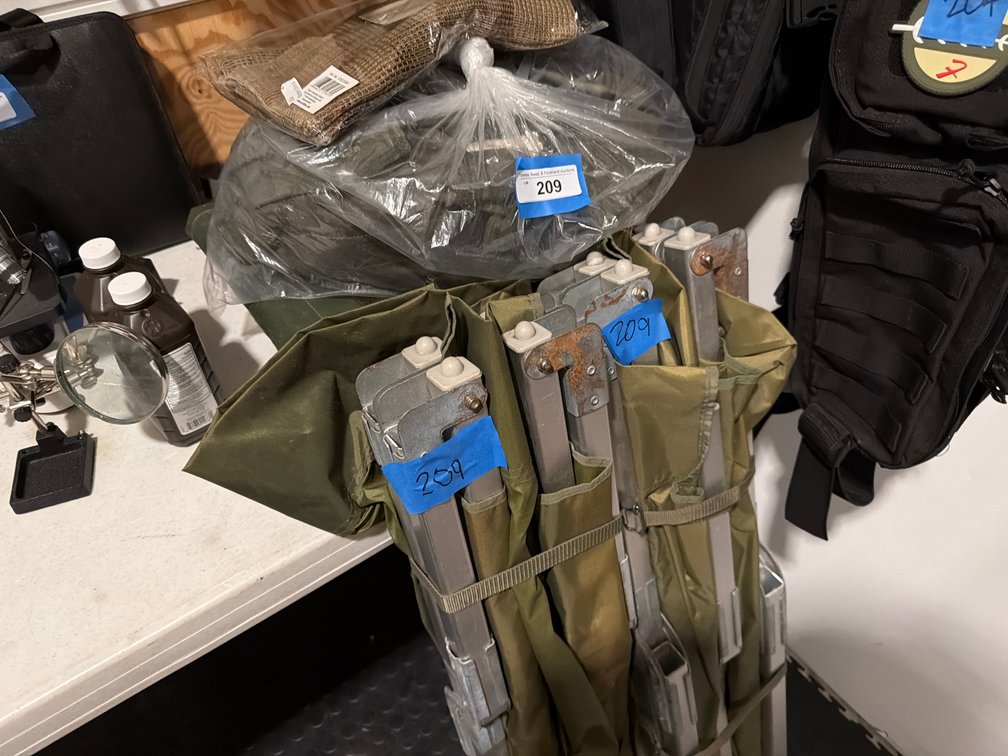 Military Surplus, Tents, Parachute, Mesh, and Bag