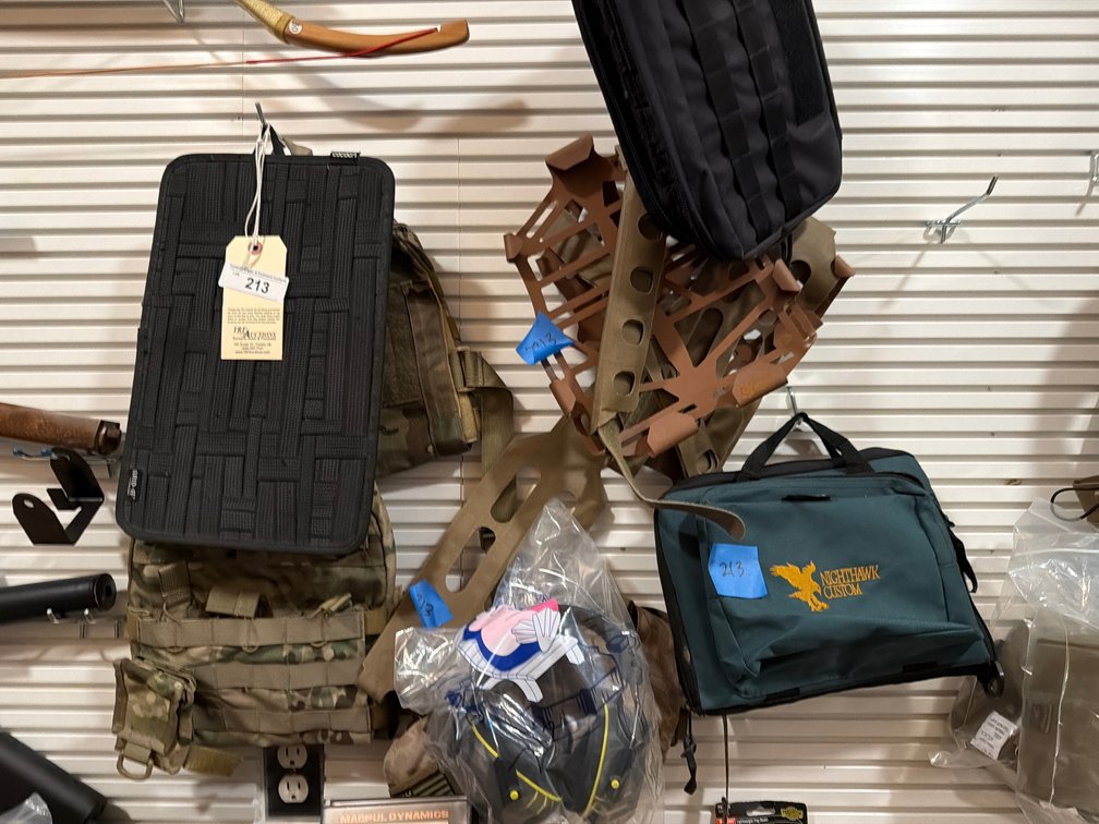 Plate Harnesses, Bag, Earmuffs, and Organizer